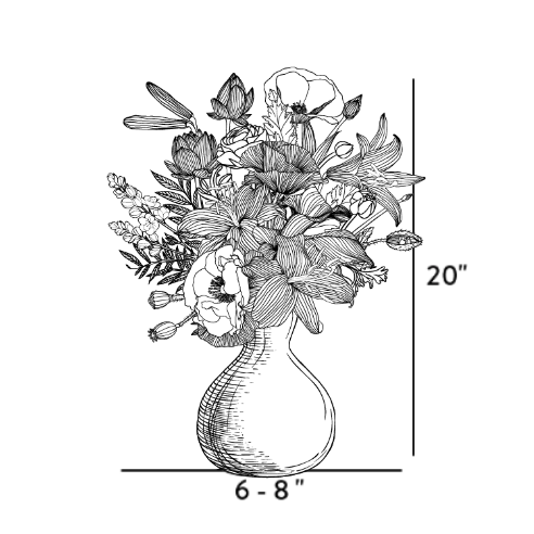 homepage-order-extralarge line drawing of flower arrangement xtra large