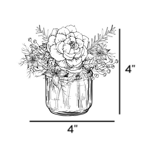 homepage-order-extrasmall line drawing of flower arrangement xtra large
