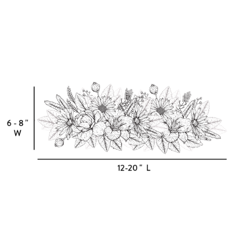 homepage-order-low2 centerpiece arrangement with coral, blue, yellow and orange flowers