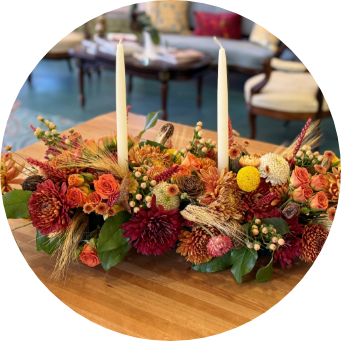 centerpiece medium flowers by the bay arrangement with sunflowers, red roses and purple flowers